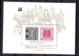 НДР, ФРН ГДР, ФРГ ^/--/^ Германия 1999 г  MNH - блок - ^_^^^ Німеччина 1999 MNH - блок - фото фото фото