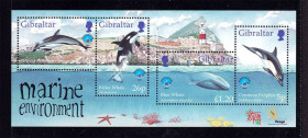 Фауна Фауна ^/--/^ NM Фауна  Гибралтар 1995 г MNH - блок ^_^^^ NM Фауна Гібралтар 1995 MNH - блок - фото фото фото
