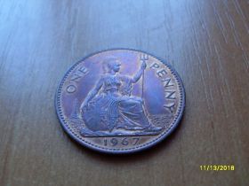 Єлизавета II (до ) Елизавета II (до ) ^/--/^ 1967 ELIZABETN II Британские 1 /--/ пени ^_^^^ 1967 ELIZABETN II Британські 1 /--/ пені - фото фото фото