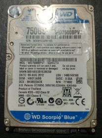 Жорсткі диски Жесткие диски ^/--/^ Ноутбучный жесткий диск 2.5 SATA Western Digital WD /--/ 7500 /--/ BPVT на 750 /--/ Гб ^_^^^ Ноутбучний жорсткий диск 2.5 SATA Western Digital WD /--/ 7500 /--/ BPVT на 750 /--/ Гб - фото фото фото