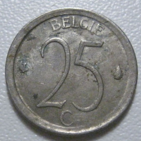 Бельгія Бельгия ^/--/^ Бельгія 25 сантимів 1968 року Belgie 42311 ^_^^^ Бельгия 25 сантимов 1968 года Belgie 42311 - фото фото фото