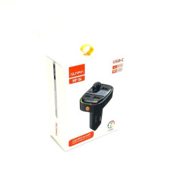 FM-Модулятори FM-Модуляторы ^/--/^ FM модулятор SUNPIN MP-04 Bluetooth  заряджання Fast Charger + Type C PD RGB Чорний ^_^^^ FM модулятор SUNPIN MP-04 Bluetooth заряжание Fast Charger - фото фото фото