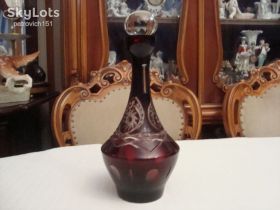 Кухонне начиння, посуд, столове срібло Кухонная утварь, посуда, столовое серебро ^/--/^ Графин 1950 годов Цветное Стекло Германия ) ^_^^^ Графін 1950 років Кольорове скло Німеччина - фото фото фото