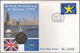 Єлизавета II (після ) Елизавета II (после ) ^/--/^ Великобритания 50 пенсов 1992 ^_^^^ Велика Британія 50 пенсів 1992 - фото фото фото