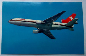 Іноземні Иностранные ^/--/^ Открытка Самолет Swissair McDonell-Douglas DC-10-30  (Switzerland) ^_^^^ Літак Swissair McDonell-Douglas DC-10-30 (Switzerland) - фото фото фото