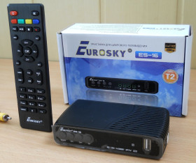 Декодери, тюнери Декодеры, тюнеры ^/--/^ Тюнер Т /--/ 2 Eurosky ES-16 цифровий ефірний приймач Т /--/ 2 NEW ^_^^^ Тюнер Т /--/ 2 Eurosky ES-16 цифровой эфирный приемник Т /--/ 2 NEW - фото фото фото