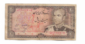Іран Иран ^/--/^ IRAN Іран 20 ріалів 1974 1979 2-й випуск (&amp;quot;довгий&amp;quot; надпис). Підписи: Mehran, Ansari. ^_^^^ IRAN Иран 20 риалов 1974 1979 2-й выпуск (&amp;quot; длинный &amp;quot; надпись). Описание: Mehran, Ansari. - фото фото фото