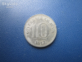 Інше Другое ^/--/^ Монета 10 пфенігів Німеччина 1917 нотгельд Оффенбах-ам-Майн цинк ^_^^^ Монета 10 пфеннигов Германия 1917 нотгельд Менден (Зауэрланд) цинк состояние - фото фото фото