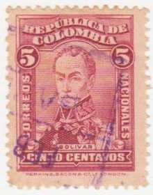 Південна Америка Южная Америка ^/--/^ Колумбия 1920 г. № 272 гашеная ^_^^^ Колумбія 1920 р. No 272 гашена - фото фото фото