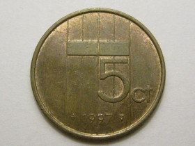 Нідерланди Нидерланды ^/--/^ Нидерланды 5 центов 1997 года 38606 ^_^^^ Нідерланди 5 центів 1997 року 38606 - фото фото фото