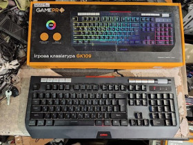 Клавіатури Клавиатуры ^/--/^ Игровая мультимедийная клавиатура с подсветкой RGB GamePro GK /--/ 109 USB № 25020718 ^_^^^ Ігрова мультимедійна клавіатура з підсвічуванням RGB GamePro GK /--/ 109 USB No 25020718 - фото фото фото