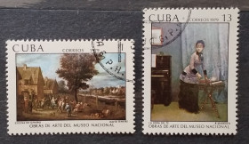 Мистецтво Искусство ^/--/^ Куба 1979 г - Живопись Национального музея, гаш ^_^^^ Куба 1979 — Живопис Національного музею, гаш - фото фото фото