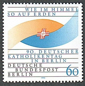 НДР, ФРН ГДР, ФРГ ^/--/^ Германия, Западный Берлин  (1990) Католический день ^_^^^ Німеччина, Західний Берлін (1990) Католицький день - фото фото фото
