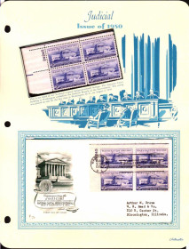 Північна Америка Северная Америка ^/--/^ США 1950  г - квартблок MNH + КПД  ХМК с квартблоком  -  5 сканов ^_^^^ 1950 — квартблок MNH + ККД ХМК з квартблоком — 5 сканів - фото фото фото
