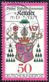 Інші країни Другие страны ^/--/^ ФРН 1977 - 100-річчя смерті Вільгельма Еммануеля Фрайгера фон Кеттелера  (Гб) ^_^^^ ФРГ 1977 - 100-летие смерти Вильгельма Эммануэля Фрайгера фон Кеттелера (Гб) - фото фото фото