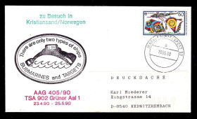 Транспорт Транспорт ^/--/^ Флот . Германия  МК  СГ  1990 г - подводная лодка ^_^^^ Німеччина МК СГ 1990 р - підводний човен - фото фото фото