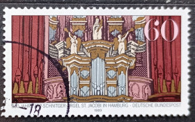 НДР, ФРН ГДР, ФРГ ^/--/^ Германия 1989 г - орган Арпа Шнитгера в церкви Святого Иакова в Гамбурге, гаш - фото фото фото