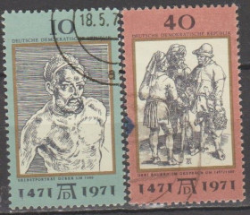 НДР, ФРН ГДР, ФРГ ^/--/^ Германия Німеччина ГДР 1971 живопись Дюрер ^_^^^ Германия ГДР 1971 живопись Дюрер - фото фото фото