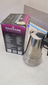 Кавомолки, кавові машини, турки Кофемолки, кофеварки, турки ^/--/^ Кавоварка гейзерна Maxmark MK-SV /--/ 106, 300 мл ^_^^^ Кофеварка гейзерная Maxmark MK-SV /--/ 106, 300 мл - фото фото фото