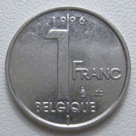 Бельгія Бельгия ^/--/^ Бельгія 1 франк 1996 року Belgique 42813 ^_^^^ Бельгия 1 франк 1996 года Belgique 42813 - фото фото фото