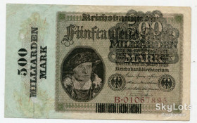 Німеччина Германия ^/--/^ 500 мільярдів марок, Німеччина 1923. ^_^^^ 500 миллиардов марок, Германия 1923. - фото фото фото