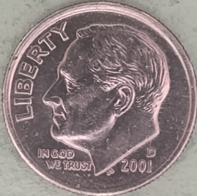 Інше Другое ^/--/^ США  дайм 2001 года ^_^^^ США дайм 2001 року - фото фото фото