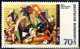 НДР, ФРН ГДР, ФРГ ^/--/^ ФРГ 1974 искусство живопись Бекман Mi 822 MNH ^_^^^ ФРН 1974 мистецтво живопис Бекман Mi 822 MNH - фото фото фото