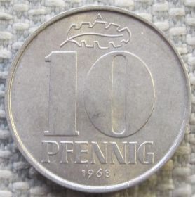 НДР, ФРН ГДР, ФРГ ^/--/^ Германия ГДР 10 пфеннигов 1968 года #11451 ^_^^^ Німеччина НДР 10 пфенігів 1968 року #11451 - фото фото фото
