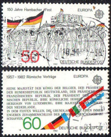Інші країни Другие страны ^/--/^ ФРН 1982 - Європа історичні події  (Гб) ^_^^^ ФРГ 1982 - Европа исторические события (Гб) - фото фото фото