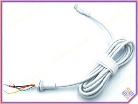 Адаптери живлення Адаптеры питания ^/--/^ DC кабель (Type-C, USB-C) для блока питания (30 /--/ W, 45 /--/ W, 65 /--/ W, 87 /--/ W, 90 /--/ W) 5-проводов, 1.2 /--/ m White. От бло ^_^^^ DC кабель (Type-C, USB-C) для блоку харчування (30 /--/ W, 45 /--/ W, 65 /--/ W, 87 /--/ W) 5-проводів, 1.2 /--/ m White. Від блоку пі - фото фото фото