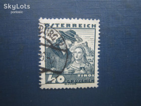 Австрія Австрия ^/--/^ Марка Австрія 1934 національні костюми 40 грошен гаш ^_^^^ Марка Австрия 1934 национальные костюмы 40 грошен гаш - фото фото фото