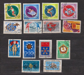 СРСР - СССР - ^/--/^ СПОРТ  = СССР - СРСР = 1973, 1974, 1975 р. = гаш. = 14 шт.  &amp; ^_^^^ СПОРТ = СРСР - СРСР = 1973, 1974, 1975 р. = гаш. = 14 шт. &amp; - фото фото фото