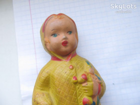 Ляльки Куклы ^/--/^ Резиновая девочка с клоуном. Игрушка 50-ых гг. ^_^^^ Гумова дівчинка з клоуном. Іграшка 50-х рр. - фото фото фото