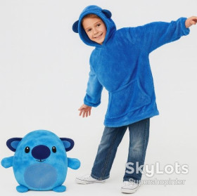 Худі, толстовки Худи, толстовки ^/--/^ Детский плед-толстовка Huggle Hoodie «Морской бриз»  (синий) — тёплый флисовый плед с рукавами и капюшоном ^_^^^ Дитячий плед-товстівка Huggle Hoodie «Морський бриз» (синій) — теплий флісовий плед з рукавами і капюшоном - фото фото фото