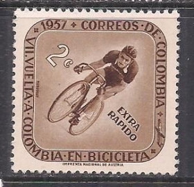 Спорт Спорт ^/--/^ Колумбия, 1957 /--/ год, велоспорт, MNH ^_^^^ Колумбія, 1957 рік, велоспорт, MNH - фото фото фото