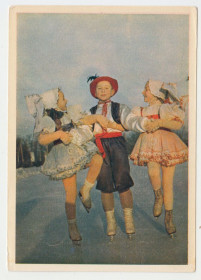 СРСР СССР ^/--/^ Чешская полька на коньках 1956 Бочинина Р /--/ 8 ^_^^^ Чеська полька на ковзанах 1956 Бочиніна Р /--/ 8 - фото фото фото