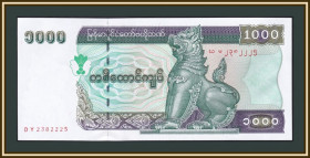 М'янма Мьянма ^/--/^ Мьянма  (Бирма) 1000 кьят 1998 P-77  (77 /--/ b) UNC ^_^^^ М'янма (Бірма) 1000 к'ят 1998 P-77 (77 /--/ b) UNC - фото фото фото