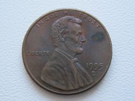 Обігові Обиходные ^/--/^ США 1 цент 1995 года D 21545 ^_^^^ США 1 цент 1995 року D 21545 - фото фото фото