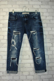 Штани Брюки ^/--/^ Джинсы с дырками-укороченные &amp;quot;DENIM Co&amp;quot; 48-50 р  Pakistan ^_^^^ Джинси з дірками-укорочені &amp;quot;DENIM Co&amp;quot; 48-50 р Pakistan - фото фото фото