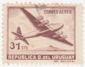 Південна Америка Южная Америка ^/--/^ Уругвай  1947 г. № 718 гашеная ^_^^^ Уругвай 1947 р. No 718 гашена - фото фото фото