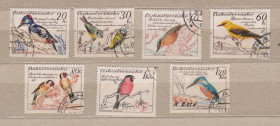 Чехословаччина Чехословакия ^/--/^ ПТАХИ = ЧЕХОСЛОВАЧЧИНА = 1959 р. = гаш. ^_^^^ Птицы = Чехословацкая = 1959 г. = гаш. - фото фото фото