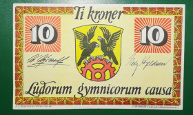 Скандинавія Скандинавия ^/--/^ Дания 10 крон 1979 благотворительная бона. ВЗ - верже (линии). ^_^^^ Данія 10 крон 1979 благодійна бона. ВЗ - верже (лінії). - фото фото фото