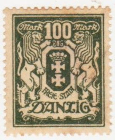 Веймарська республіка Веймарская республика ^/--/^ Германия     (Данциг) 1923 г. № 135 * ^_^^^ Німеччина (Данциг) 1923 р. No 135* - фото фото фото