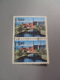 Балтійські країни Балтийские страны ^/--/^ марки сцепка Финляндия 1968 стандарт архитектура здание мост живопись гаш №2114 ^_^^^ Фінляндія 1968 стандарт архітектура міст живопис гаш No /--/ 2114 - фото фото фото