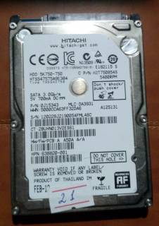 Жорсткі диски Жесткие диски ^/--/^ Ноутбучный жесткий диск 2.5 SATA Hitachi 5 /--/ K /--/ 750-750 на 750 /--/ Гб ^_^^^ Ноутбучний жорсткий диск 2.5 SATA Hitachi 5 /--/ K /--/ 750-750 на 750 /--/ Гб - фото фото фото