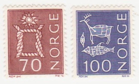 Скандинавія Скандинавия ^/--/^ Норвегия 1970 г.№ 616‑617 ** серия ^_^^^ Норвегія 1970 р. No 616-617 ** серія - фото фото фото