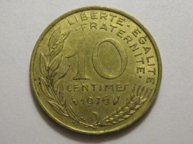 Франція Франция ^/--/^ Франция 10 сантимов 1976 года 3 /--/ П /--/ 969 ^_^^^ Франція 10 сантимів 1976 3 /--/ П /--/ 969 - фото фото фото