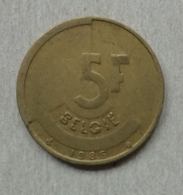 Бельгія Бельгия ^/--/^ Бельгия 5 франков 1986 ^_^^^ Бельгія 5 франків 1986 - фото фото фото