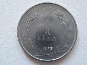 Туреччина Турция ^/--/^ Турция 1 лира 1975 года 15064 ^_^^^ Туреччина 1 ліра 1975 15064 - фото фото фото