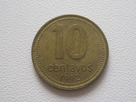 Аргентина Аргентина ^/--/^ Аргентина 10 сентаво 1992 года #8563 ^_^^^ Аргентина 10 сентаво 1992 #8563 - фото фото фото
